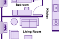 ccny dorm 4b style apt, blueprint